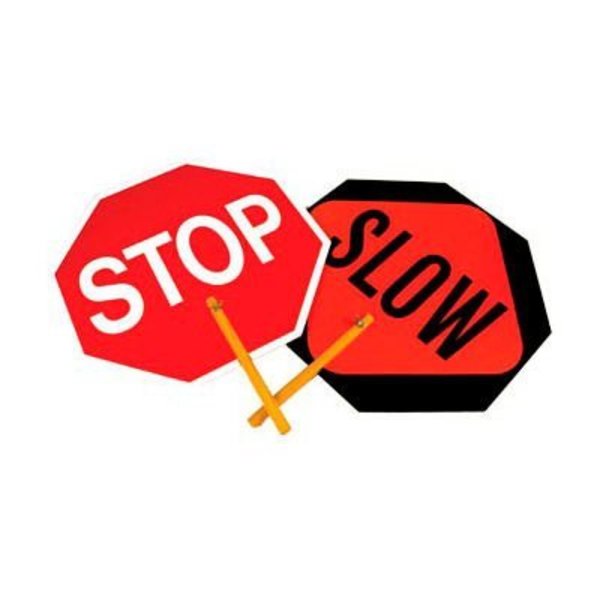 National Marker Co Paddle Sign - Stop/SlowPaddle PS3